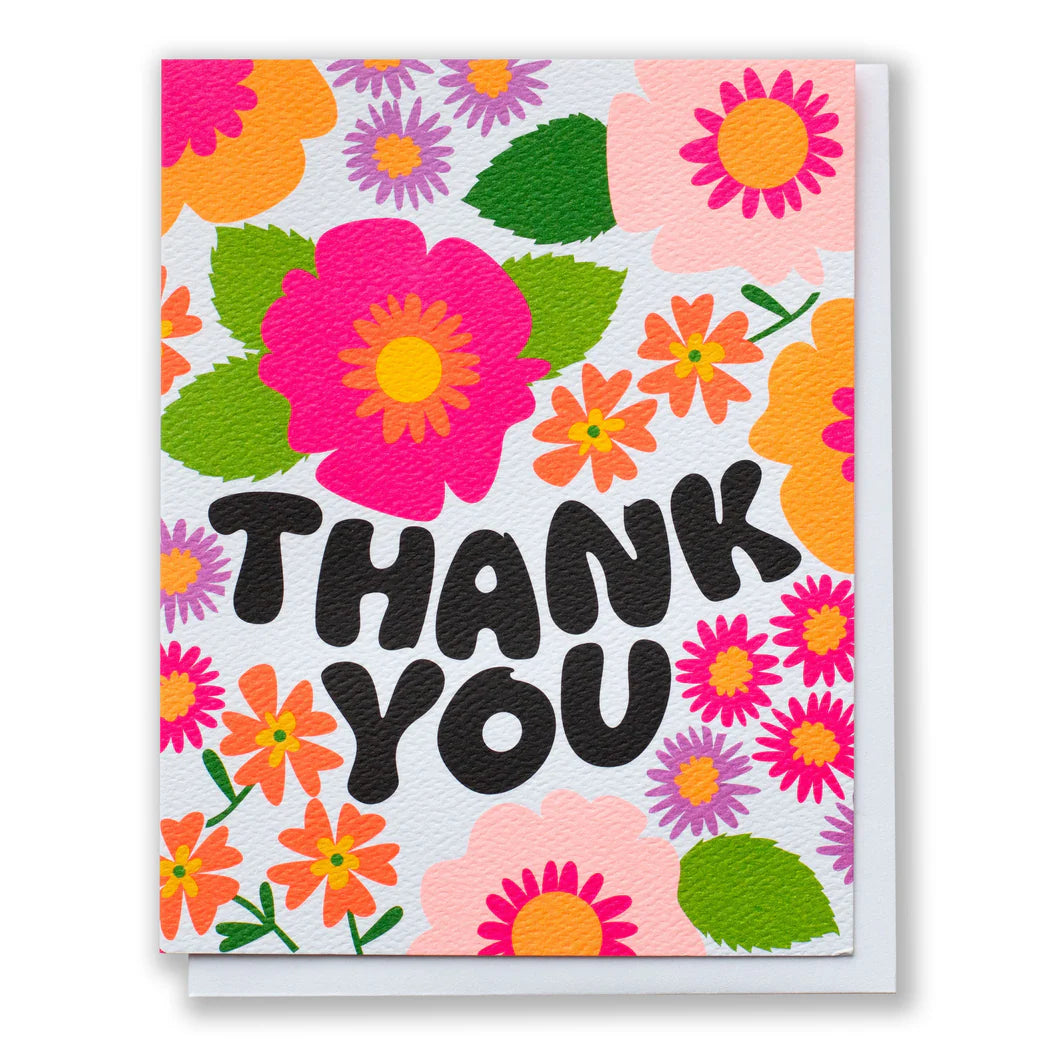Banquet Groovy Floral Thank You Card