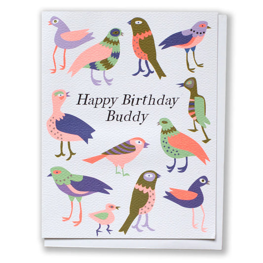 Banquet Happy Birthday Buddy Birds Card