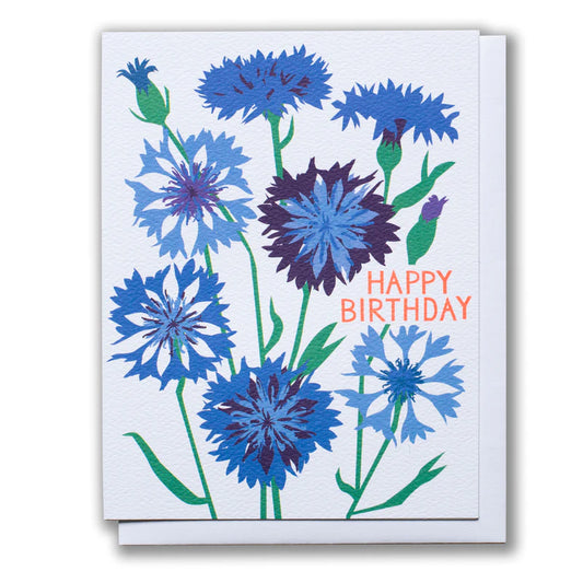Banquet Bachelor's Buttons Birthday Card