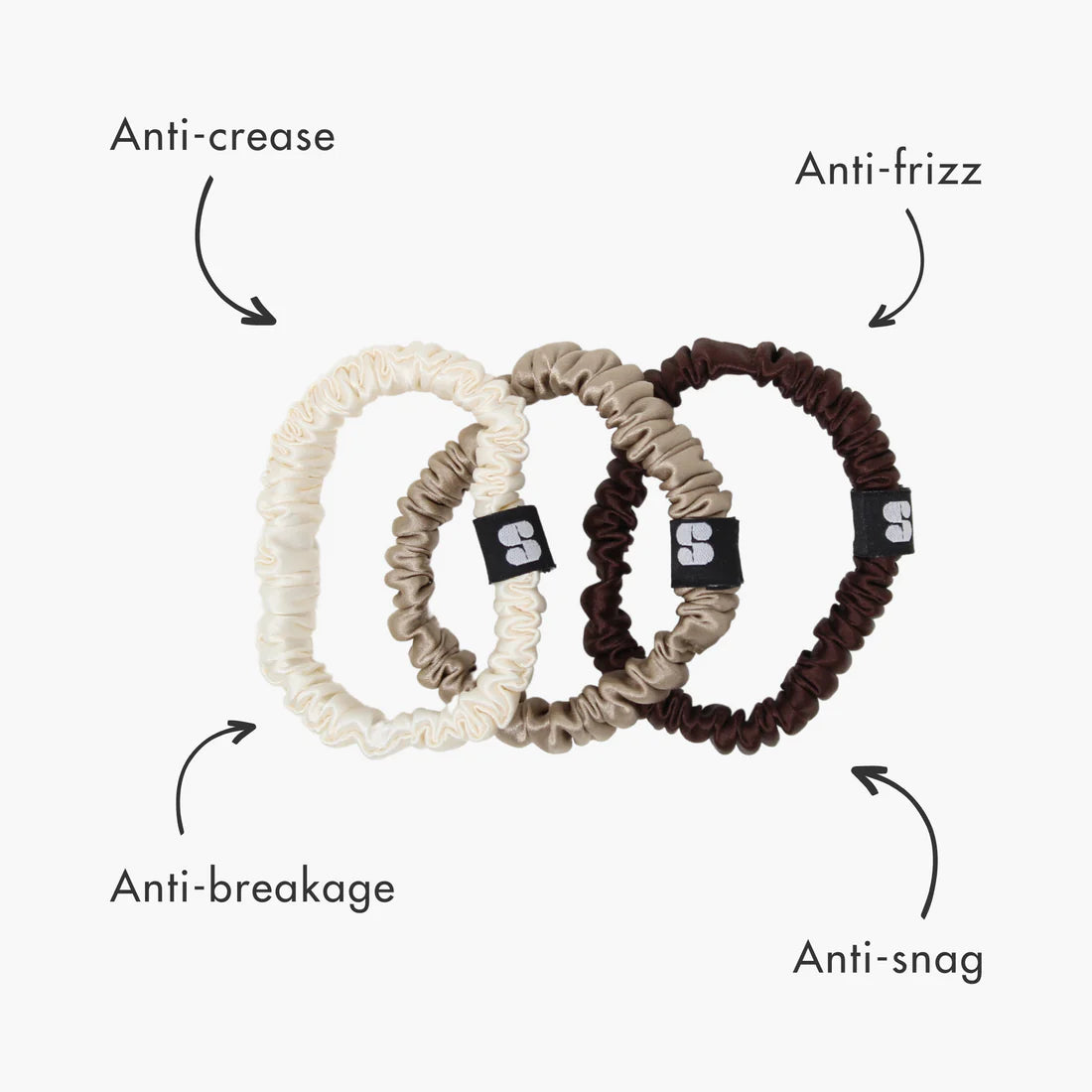 Supercrush Silk Hair Ties | Macchiato
