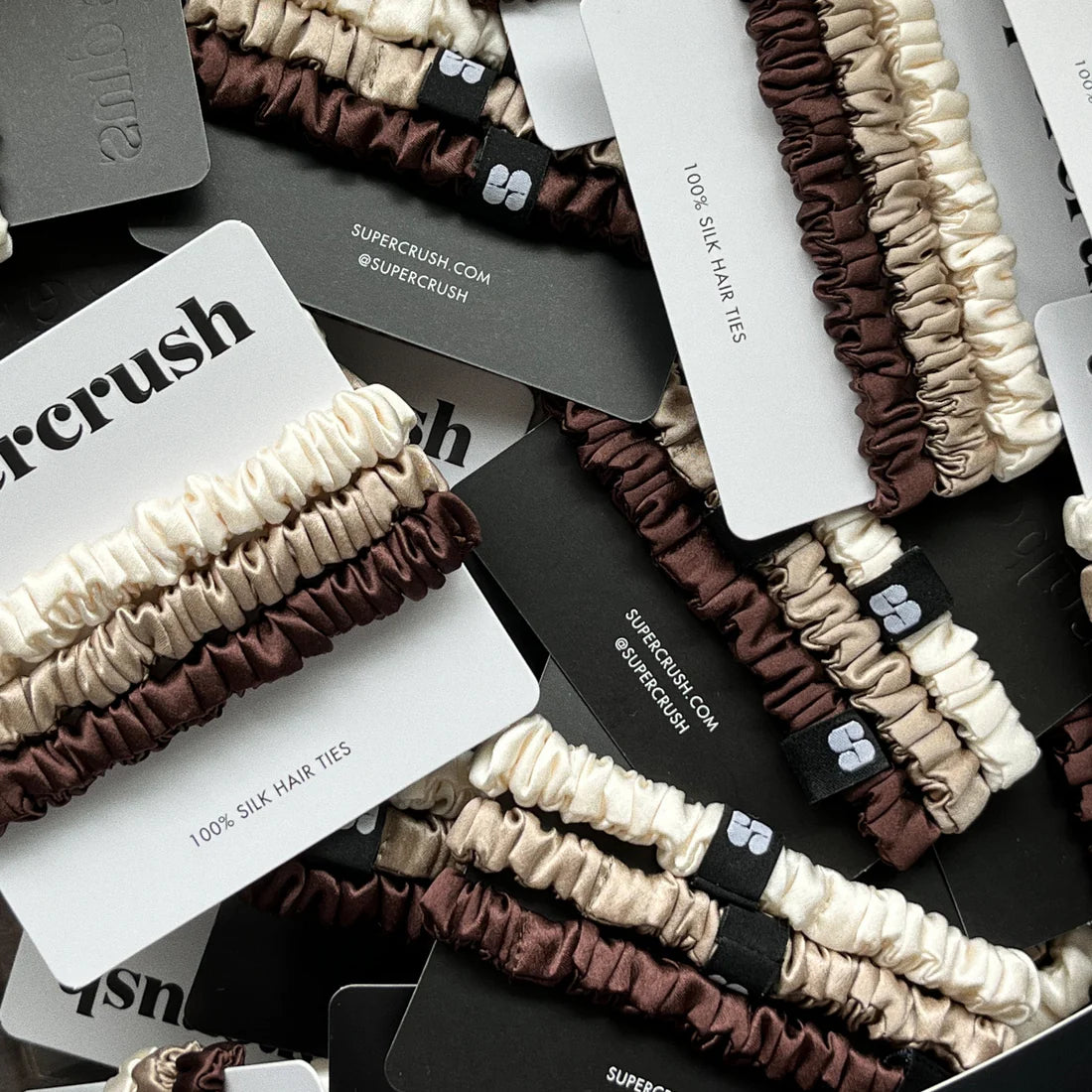 Supercrush Silk Hair Ties | Macchiato