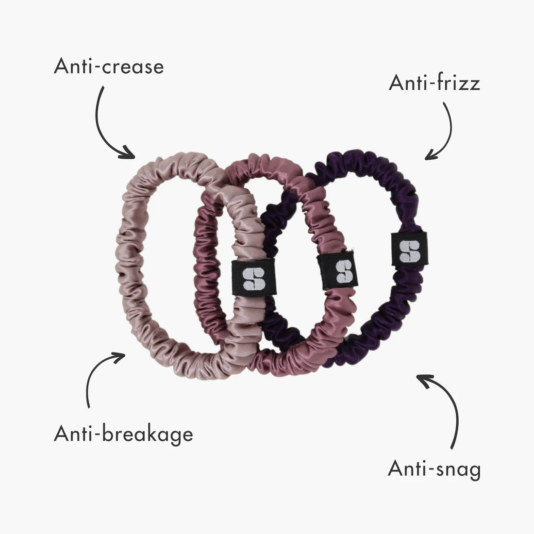 Supercrush Silk Hair Ties | Ultraviolet