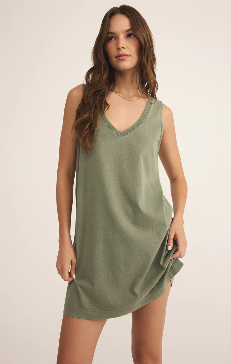 Z Supply Avocado Sloane V-Neck Dress