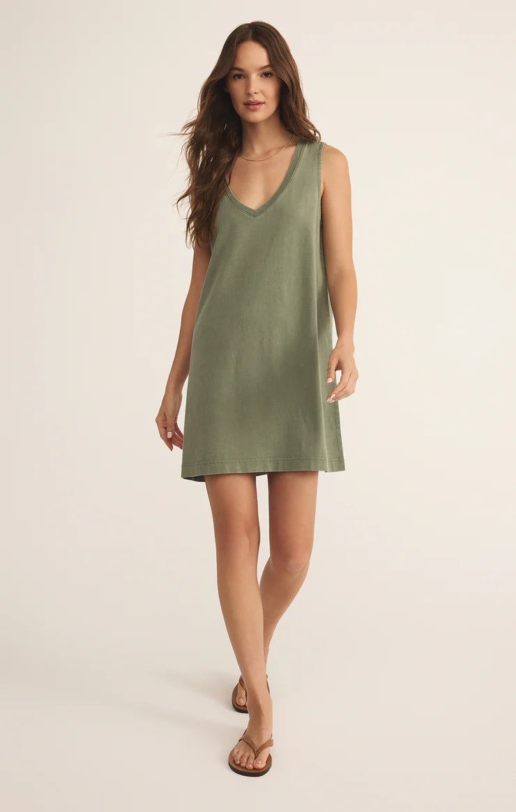 Z Supply Avocado Sloane V-Neck Dress