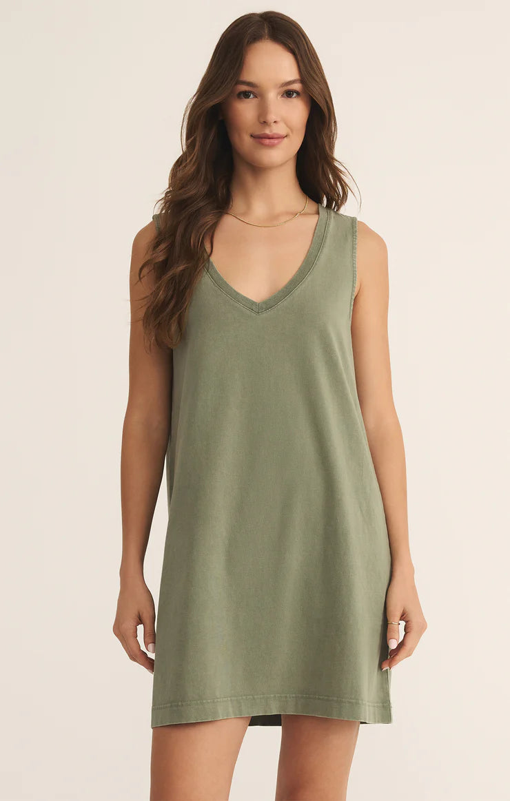 Z Supply Avocado Sloane V-Neck Dress