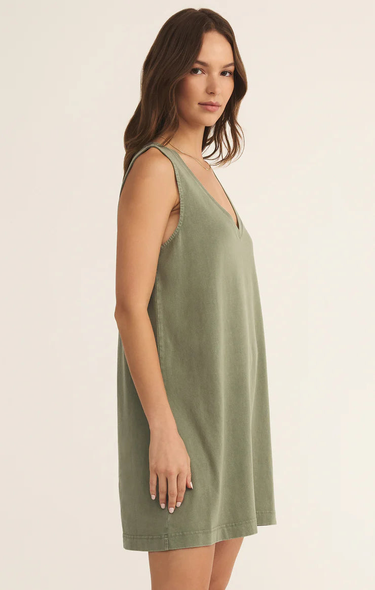 Z Supply Avocado Sloane V-Neck Dress