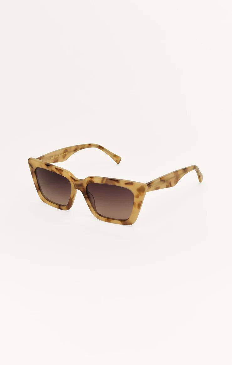 Z Supply Feel Good Polarized Sunglasses- Blonde Tortoise