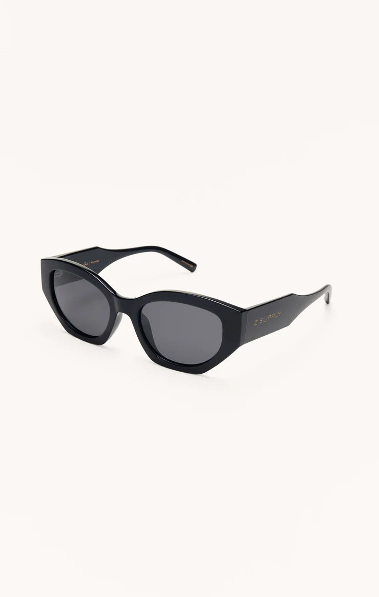 Z Supply Love Sick Polarized Sunglasses- Polished Black