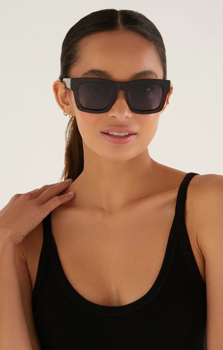 Z Supply Laylow Sunglasses- Brown Tortoise
