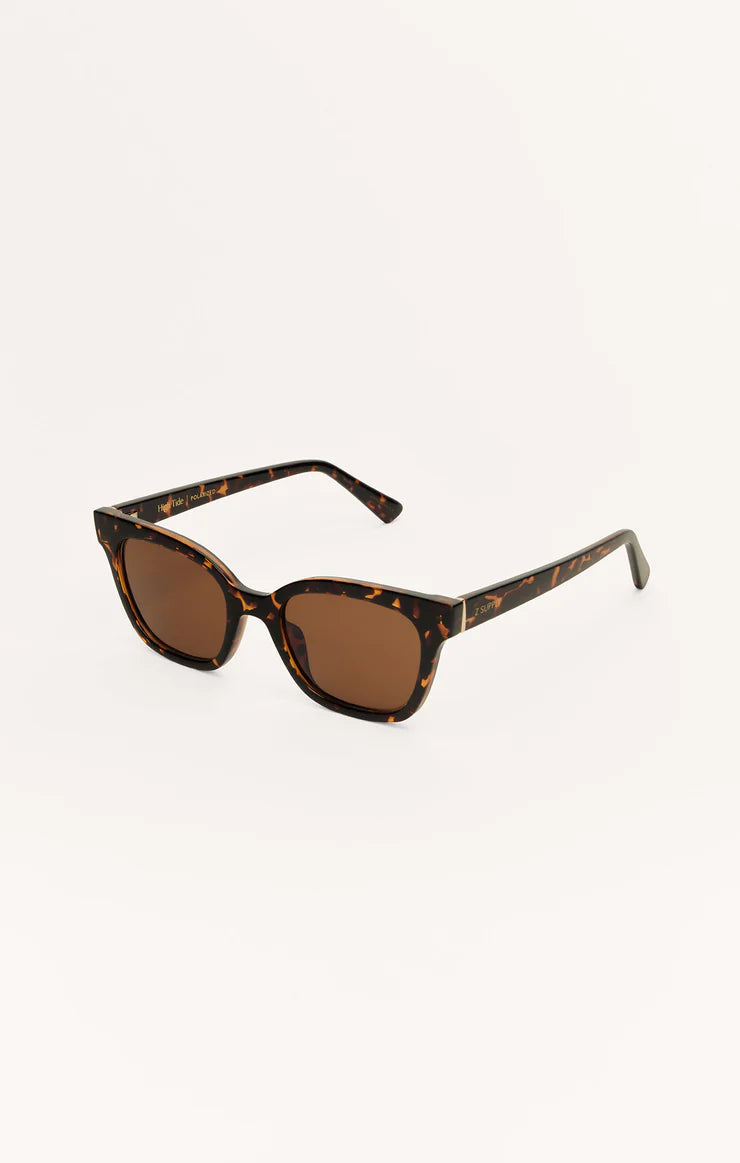 Z Supply High Tide Polarized Sunglasses- Brown Tortoise