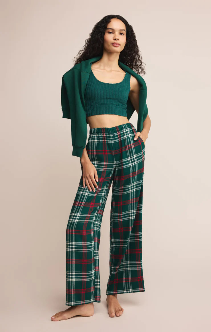 Z Supply Mistletoe Hangout Plaid Pant