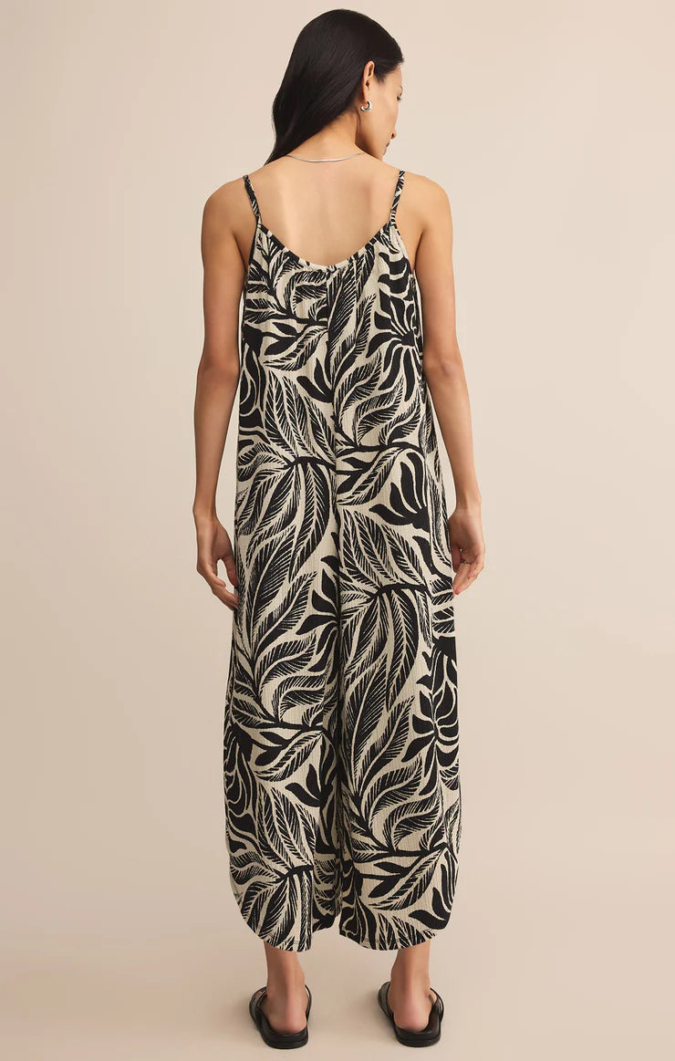 Z Supply Flared Isla Palm Jumpsuit