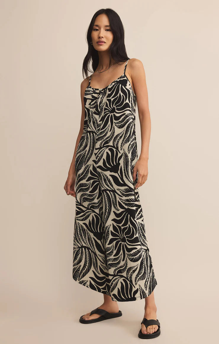 Z Supply Flared Isla Palm Jumpsuit