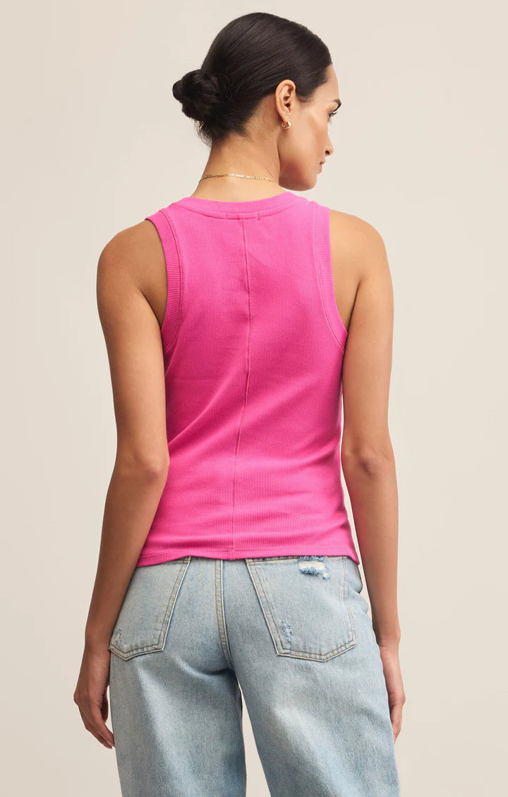 Z Supply Island Pink Sirena Rib Tank