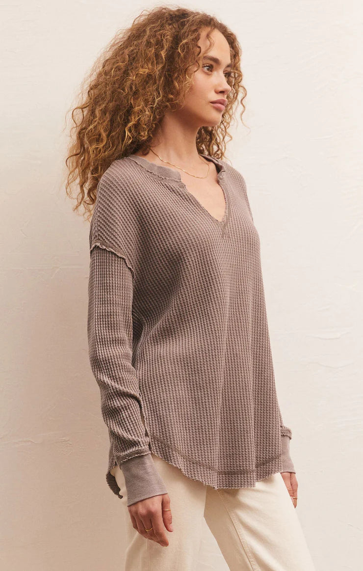 Z Supply Driftwood Thermal Long Sleeve