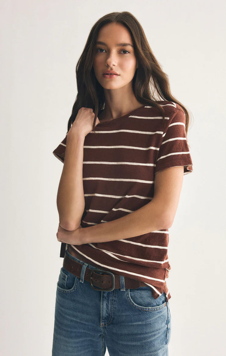 Z Supply Sandalwood Foundation Striped Tee