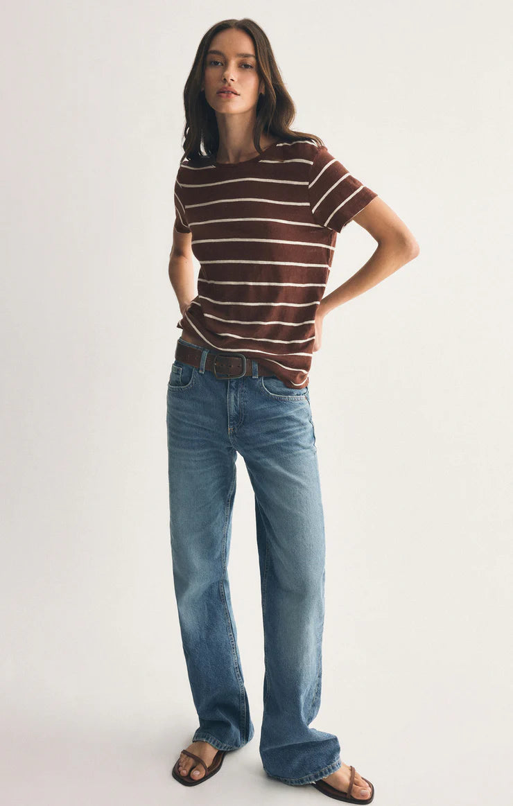 Z Supply Sandalwood Foundation Striped Tee