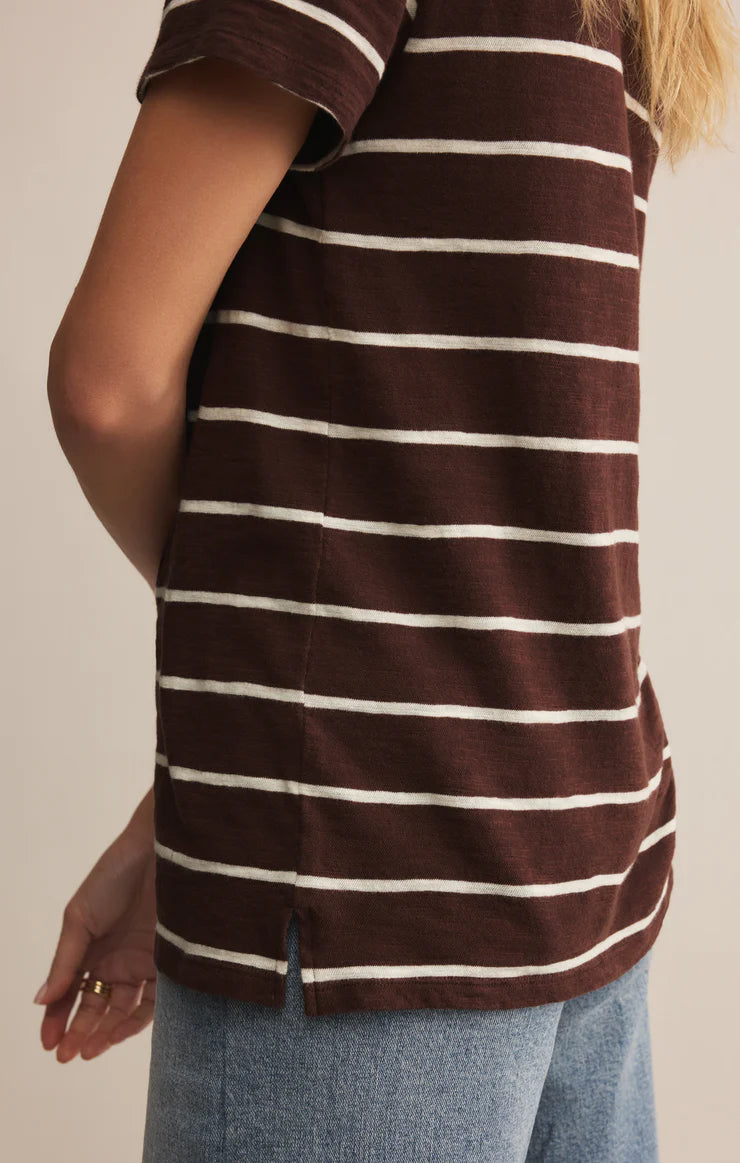 Z Supply Sandalwood Foundation Striped Tee