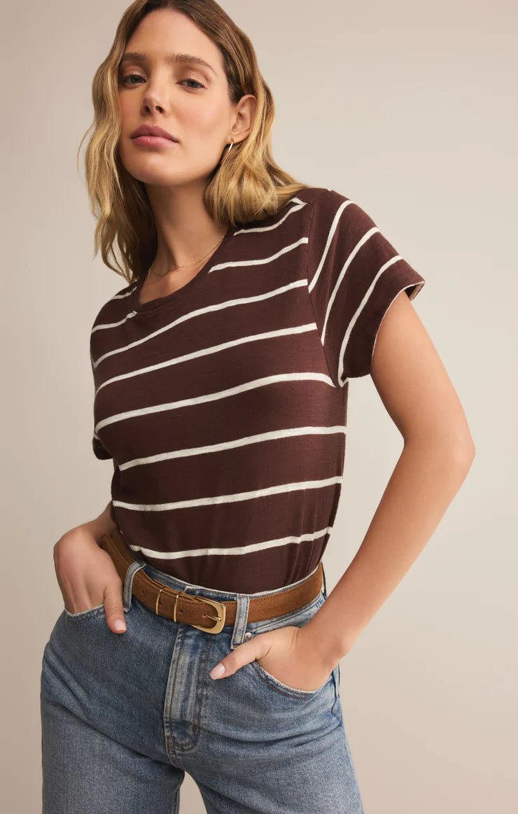Z Supply Sandalwood Foundation Striped Tee