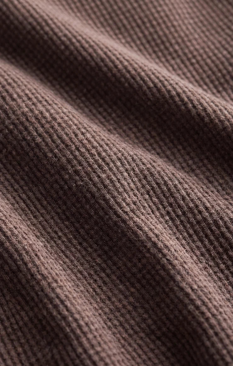 Z Supply Dark Chocolate Arlet Mini Thermal Top