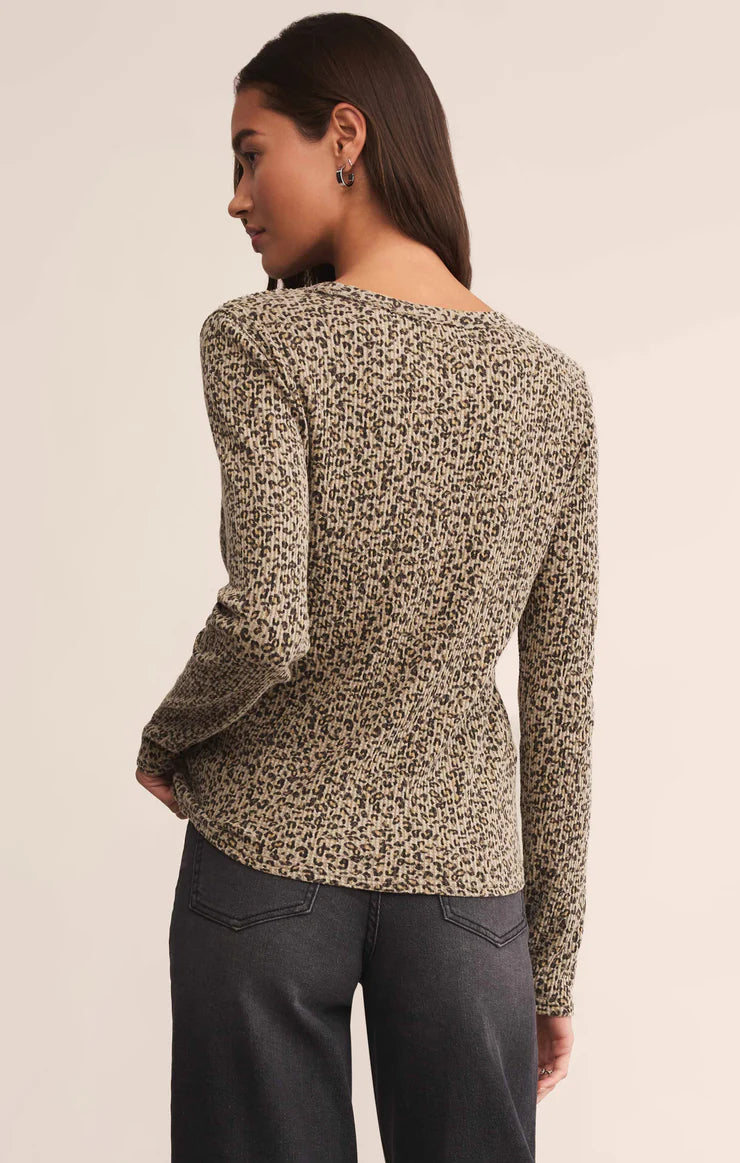 Z Supply Arlet Leopard Thermal Top