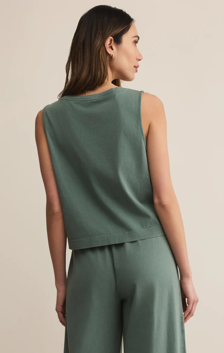 Z Supply Hunter Green Sloane V-Neck Top