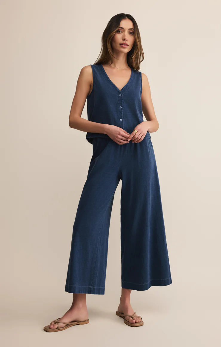 Z Supply Solace V-Neck Jersey Denim Tank