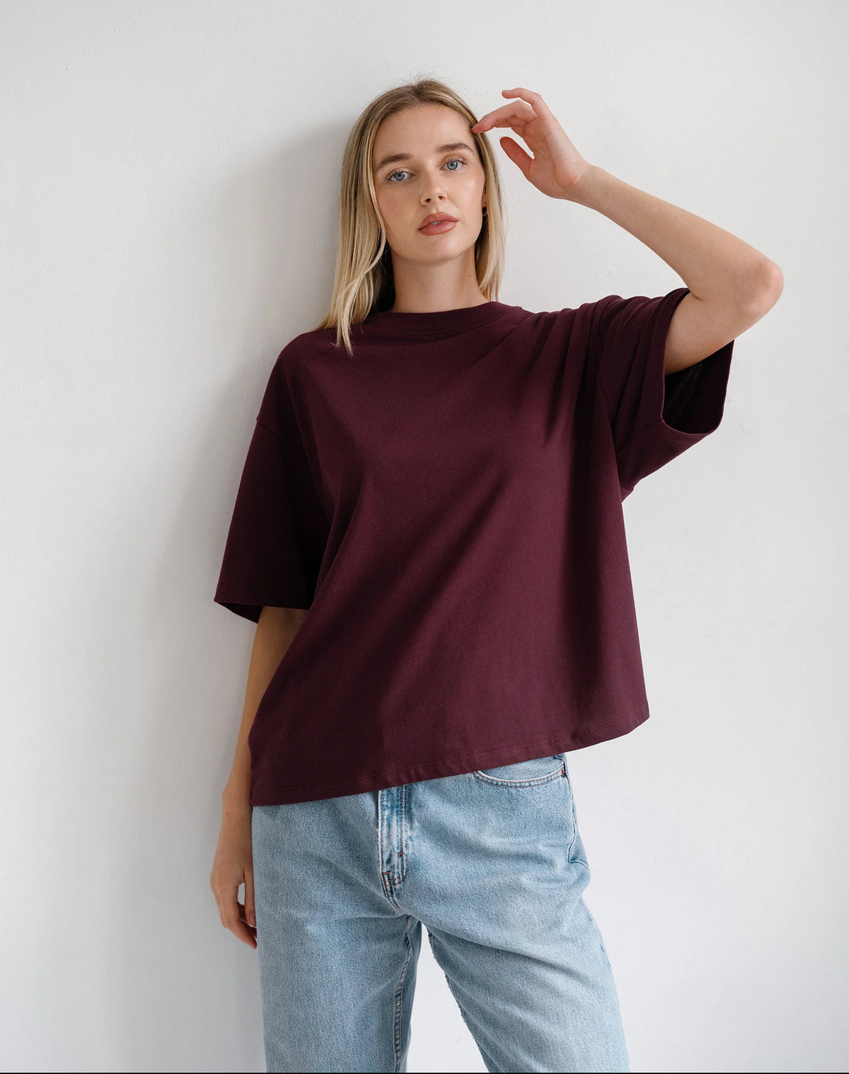 Brunette the Label Boxy Tee | Plum