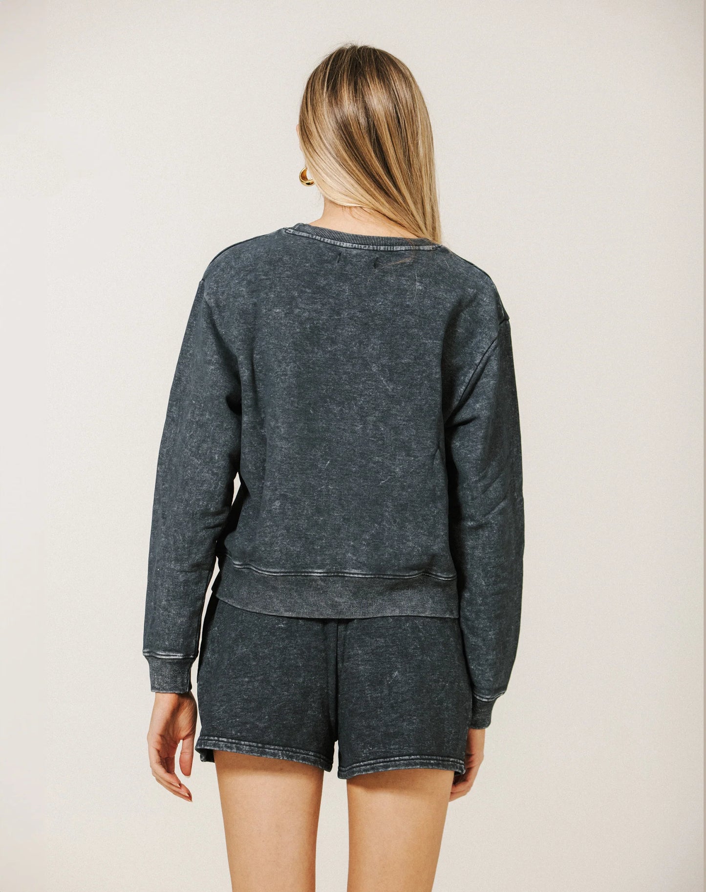 Brunette the Label Retro Crew | Washed Black