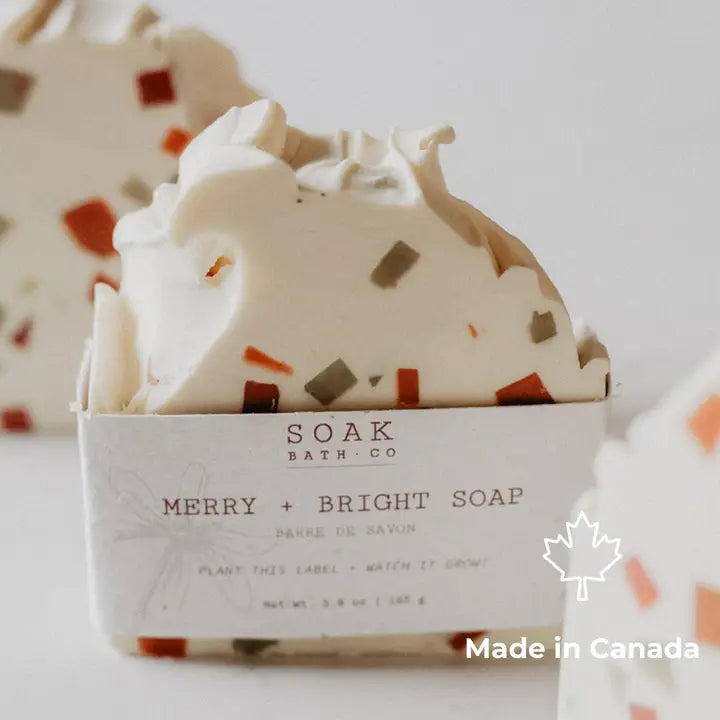 SOAK Bath Co. Merry and Bright Soap Bar: Holiday Collection