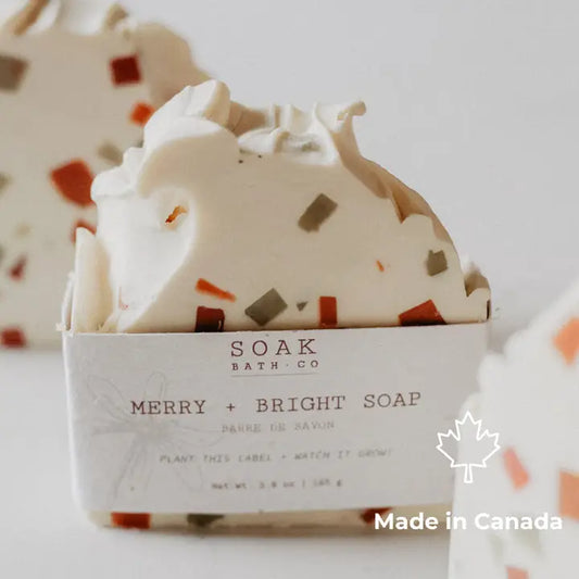 SOAK Bath Co. Merry and Bright Soap Bar: Holiday Collection