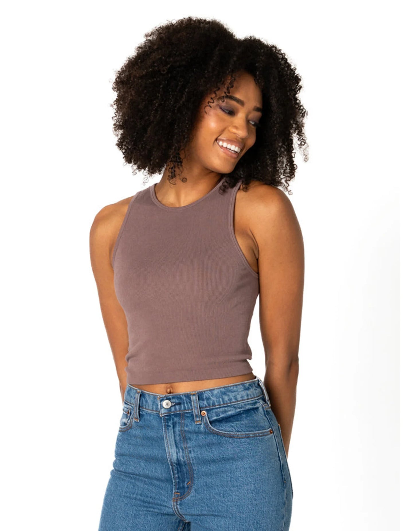 C'est Moi Bamboo Ribbed Tank