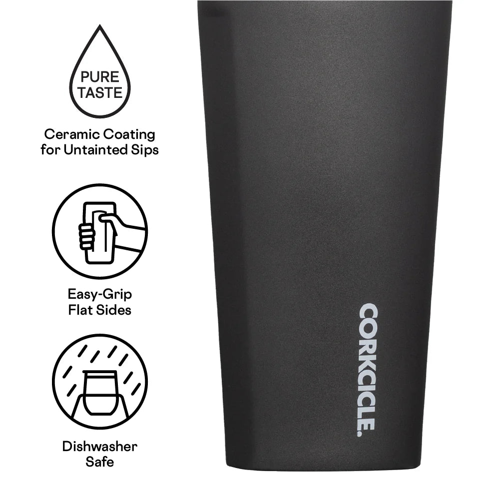Corkcicle 16oz Ceramic Slate/ Grey Pure Taste Tumbler