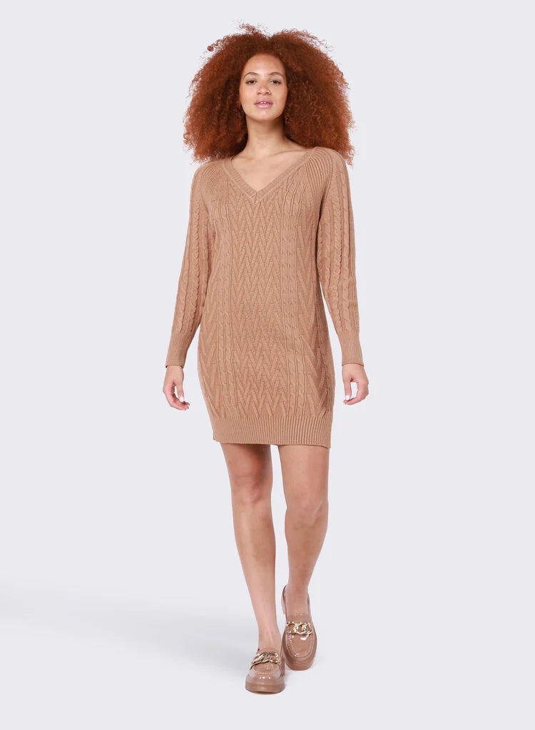 Dex Cable Knit Sweater Dress