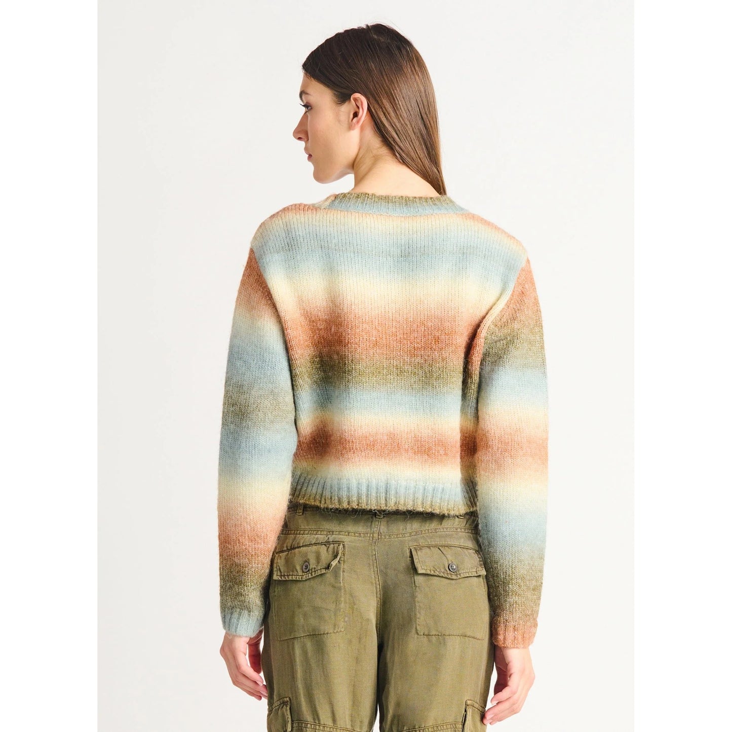 Dex Button Front Gradient Cardigan