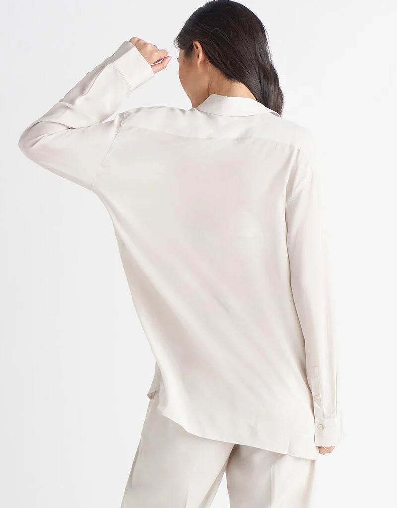 Dex Hidden Placket Button Front Blouse