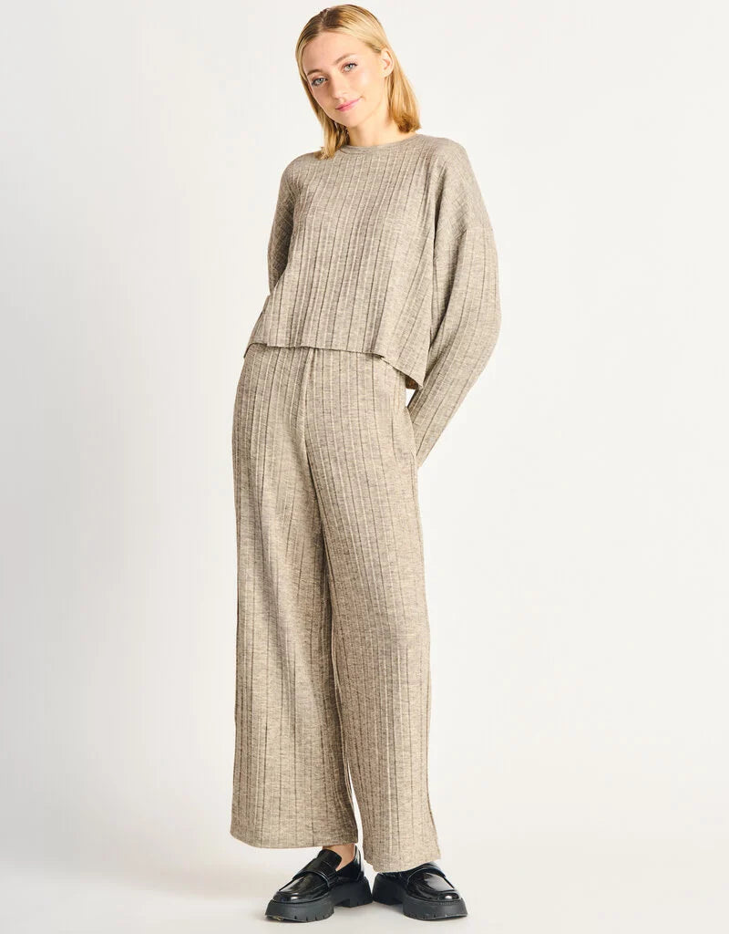 Dex Wide Ribbed Sweater Pant
