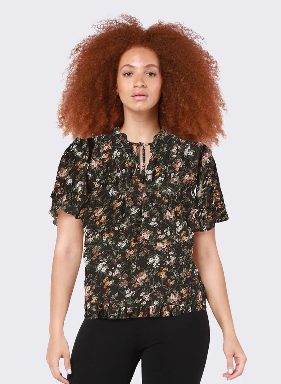 Dex Flutter Sleeve Blouse