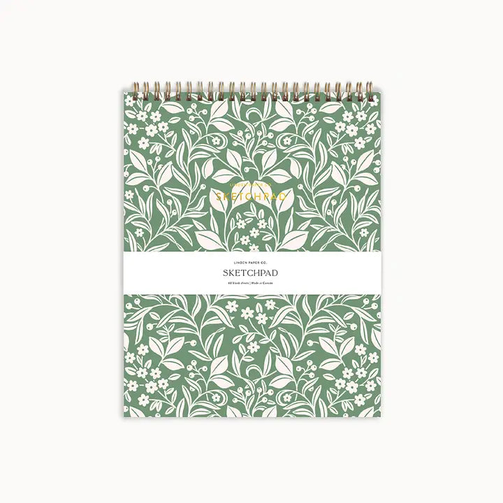Linden Paper Co. Meadowlace Sketchpad | Spiral Blank Notebook