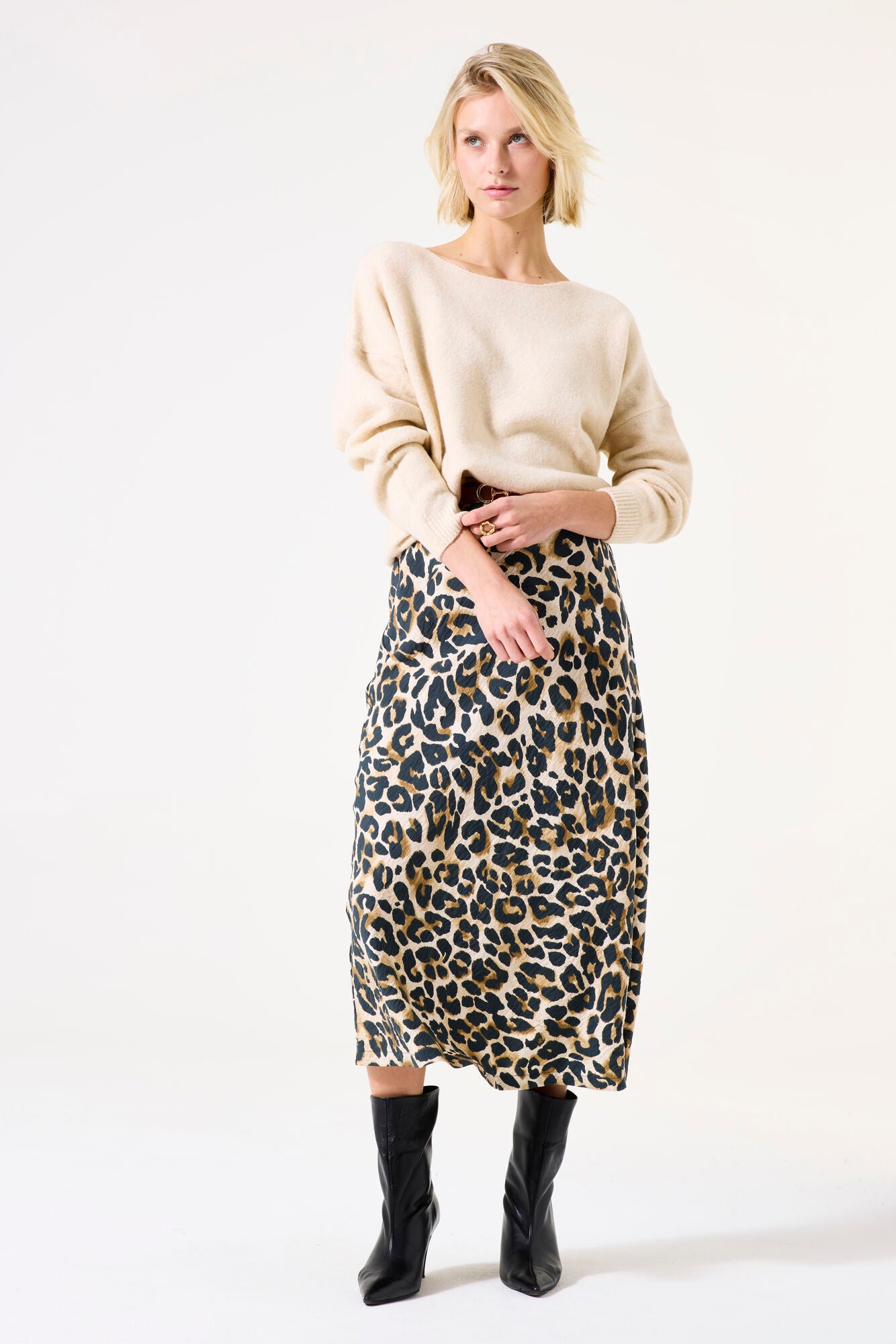 Garcia Leopard Print Skirt