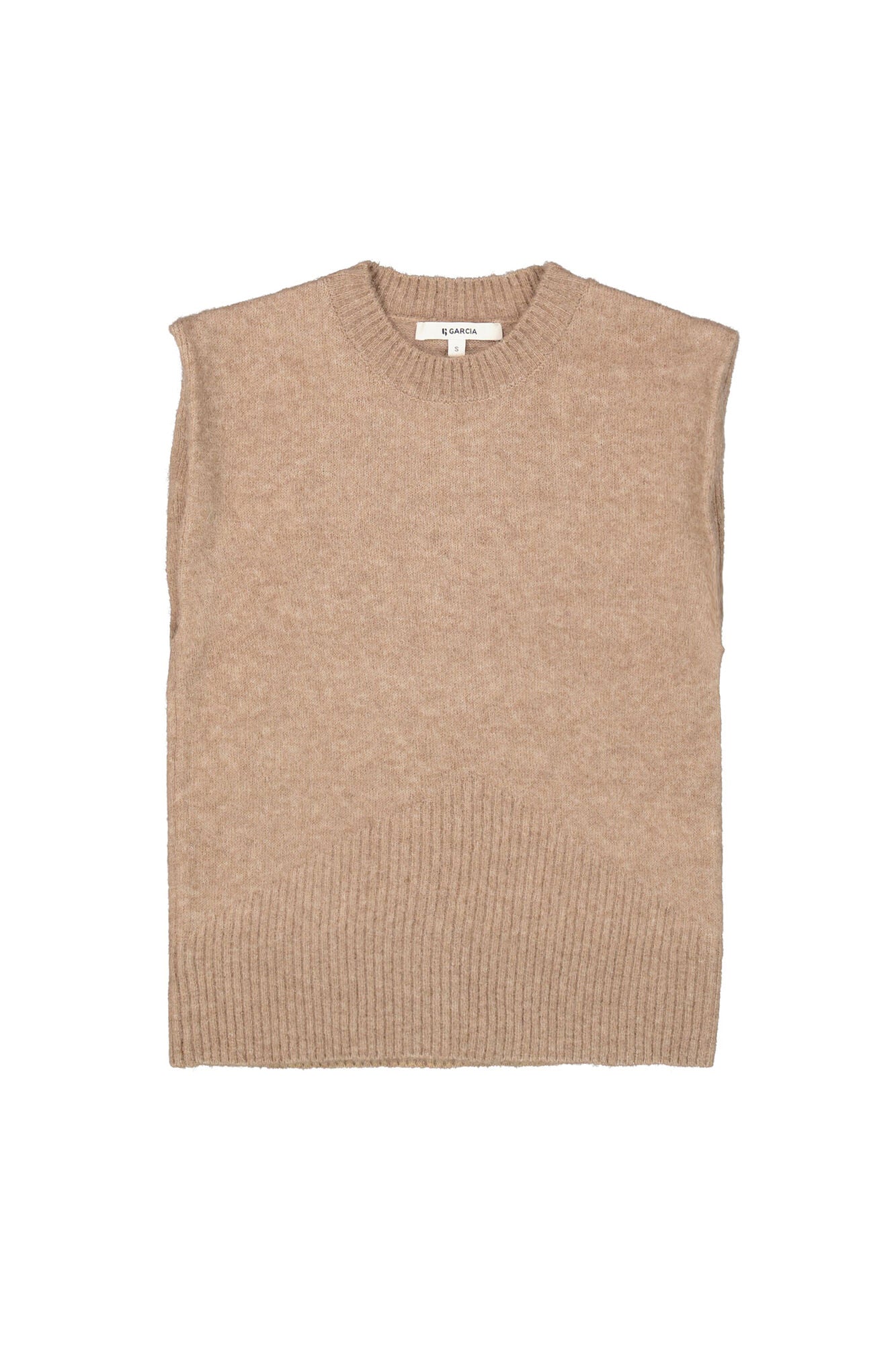 Garcia Taupe Knit Sweater Vest