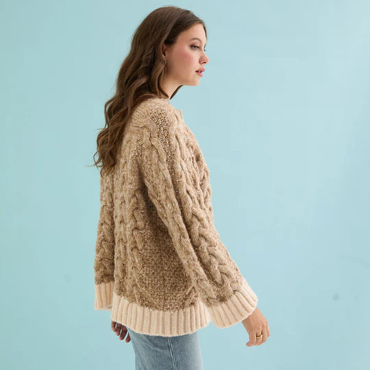 Cara & the Sky Beige Jennie Sweater