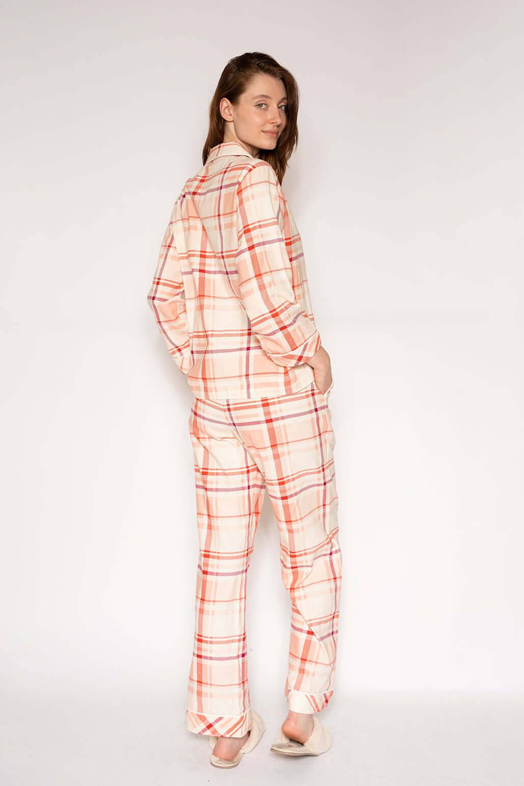 LatteLove Co. Berry Plaid Flannel PJ Set