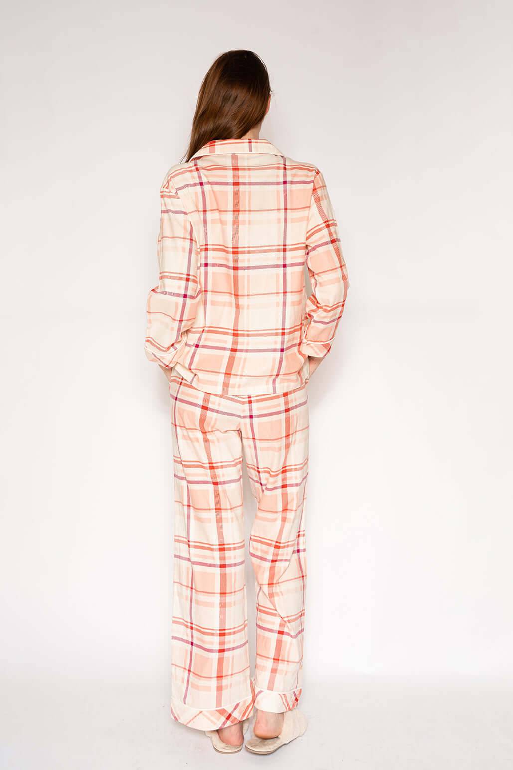 LatteLove Co. Berry Plaid Flannel PJ Set
