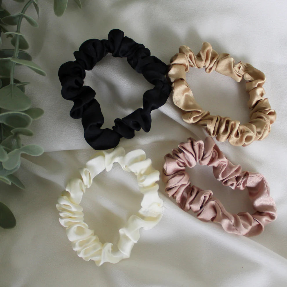 Love Attack Mini Satin Sleep Scrunchies (4 Pack)
