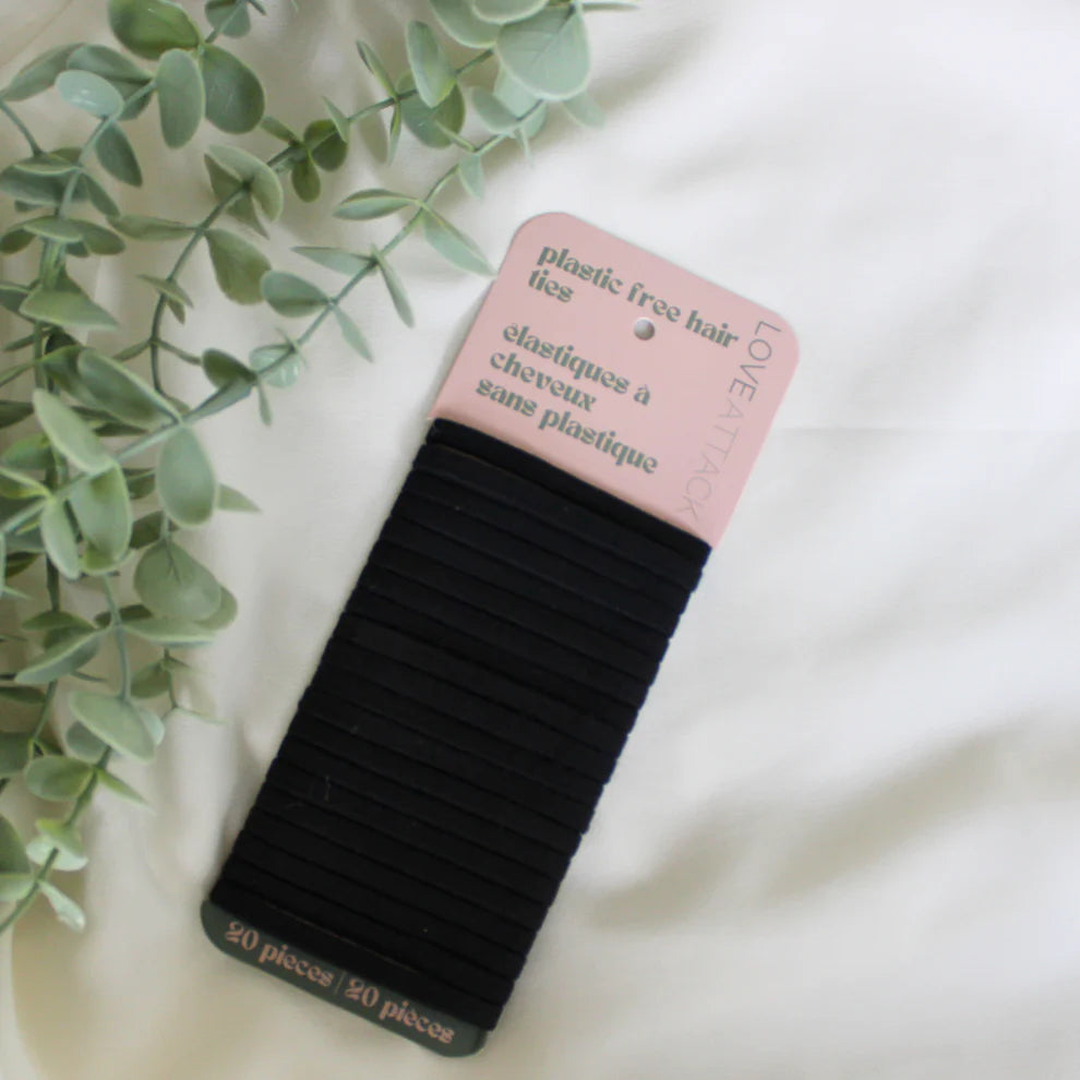 Love Attack Plastic Free Biodegradable Hair Ties (20 Pack)