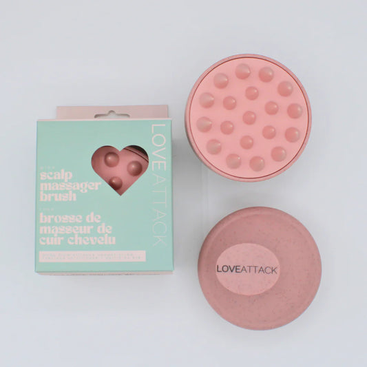 Love Attack Pink Massager Scalp Brush