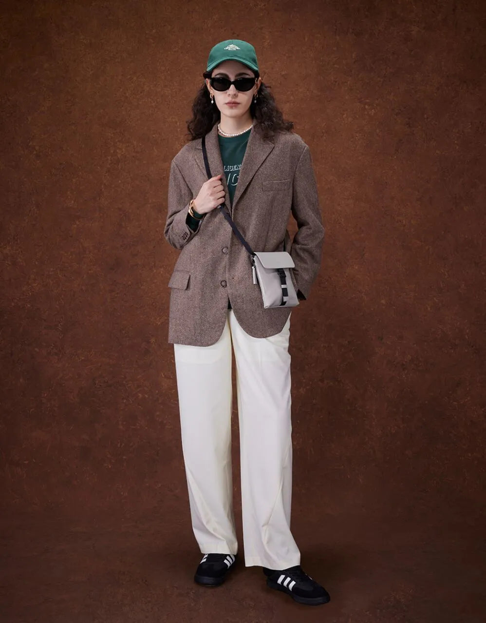 Gaston Luga Taupe Spläsh Mini Crossbody Bag