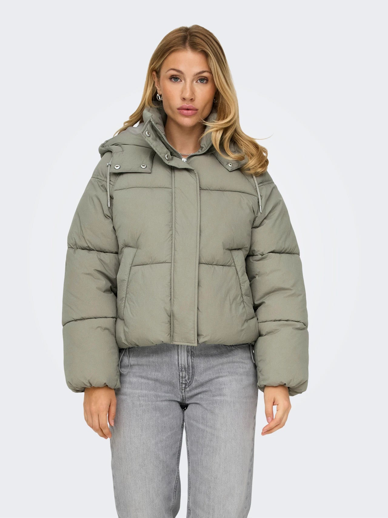 ONLY Silver Sage Hope Short Puffer Jacket