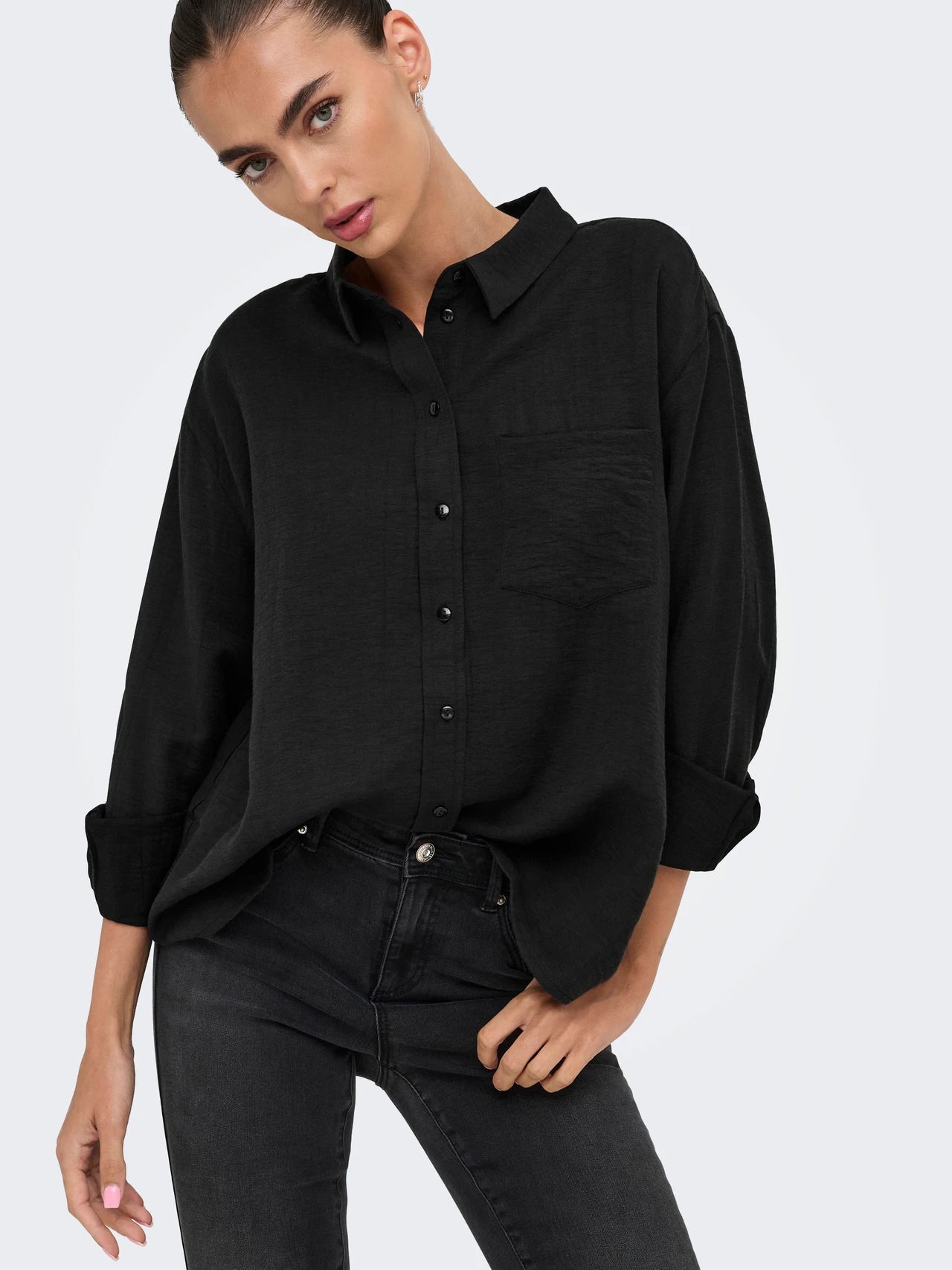ONLY Lino Black Blouse